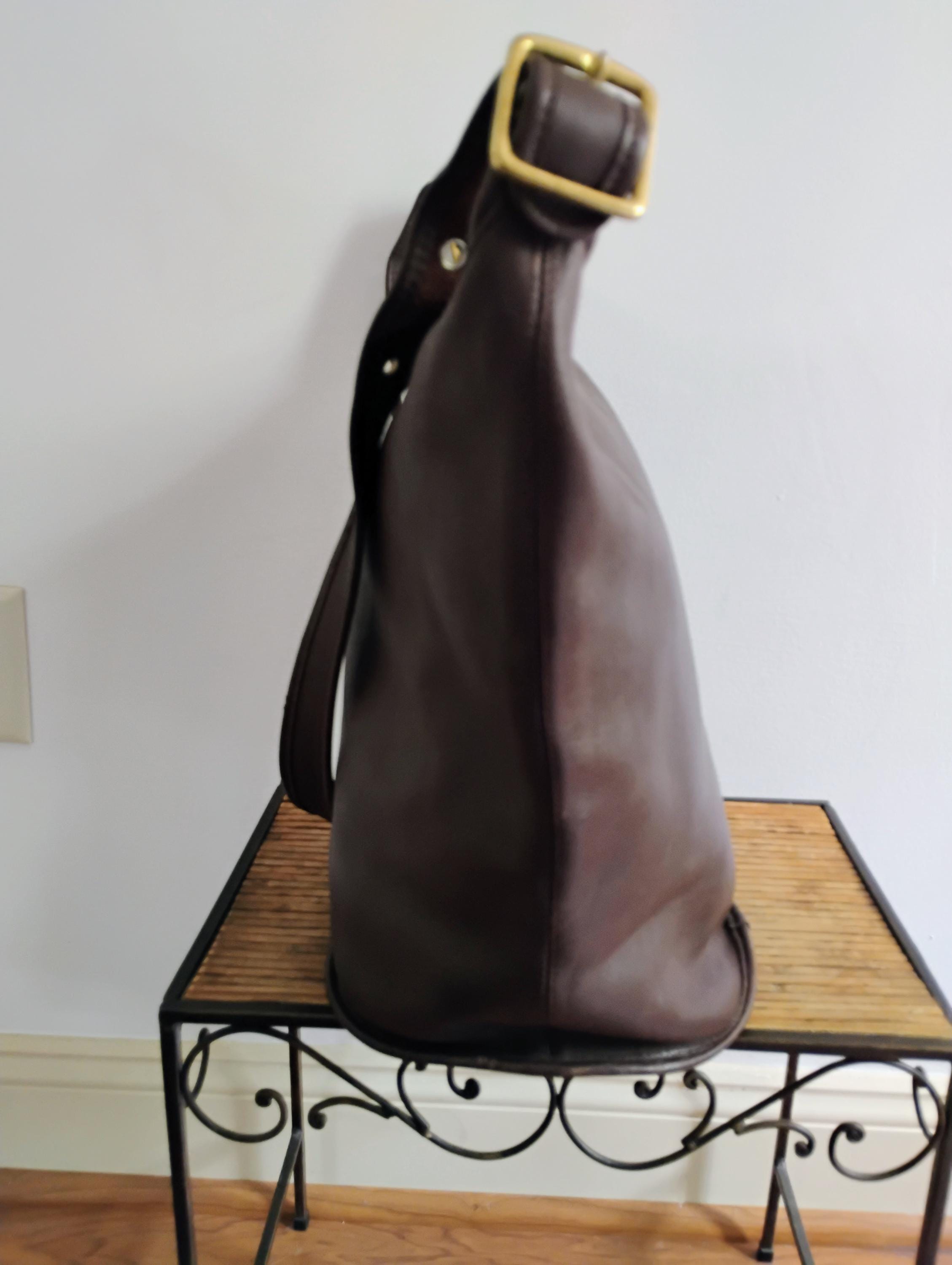 バッグ Old Coach Bucket Shoulder Bag Coach Bucket Bag / EX Large Chocolate Brown Bag - Etsy