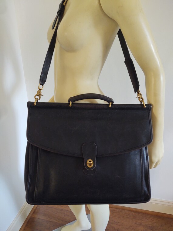 Coach Leather Beekman Briefcase Gem