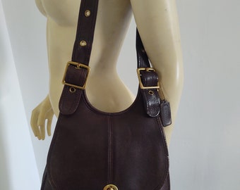 Coach Brown Crescent Hippie 70s Saddle Bag / NYC