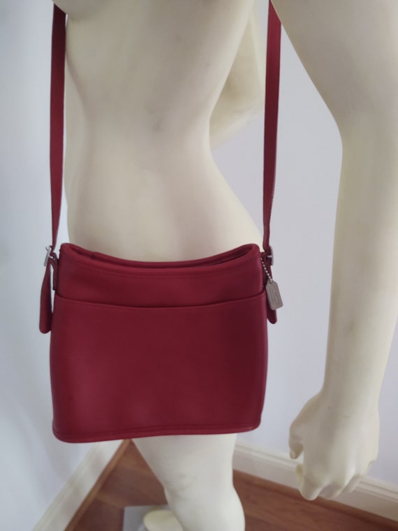 Coach Mambo Leather Red Crossbody Shoulder Bag