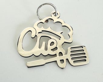 Sterling silver-chef-pendant-chef-gifts-unique gifts-cute jewelry-handmade-chef’s best gifts-made with love.