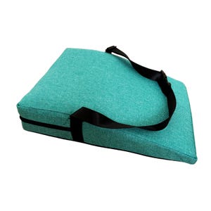 BASE-UP lite, cuscino a cuneo per acroyoga, cuscino base per acrobazie in coppia, per mal di schiena in posizione L, cuscino Base-up, cinturino antistrappo. Riciclato