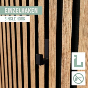 Akustikpaneel Einzelhaken eckig ohne Bohren