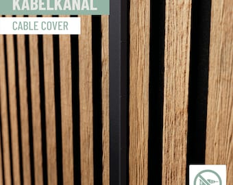 Kabelgoot voor akoestische panelen 100 mm | Kabelmanagement voor thuisstudio zonder boren | Kabelafdekking voor wandpaneel | 3D-printen