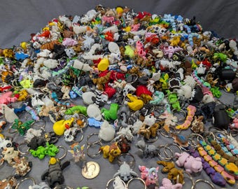 Classroom Reward Keychain Grab Bag, 3D Printed Mini Toy Creatures for Teachers, Student Prizes & Incentives