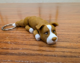 Pitbull, fully articulated flexi guard pit bull dog keychain. Explore our whole line of Littles