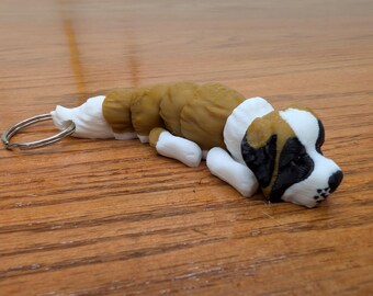 Big little Saint Bernard fully articulated flexi keychain. Explore our whole line of Littles