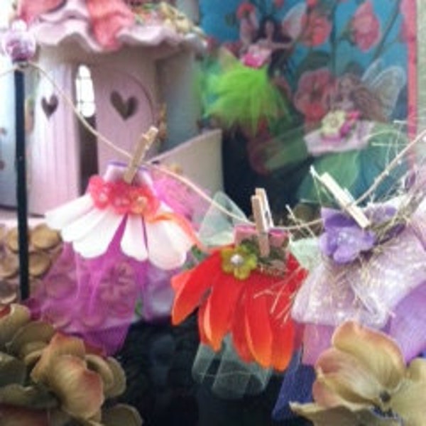 Fairy Dresses For the Garden. Fairy miniatures