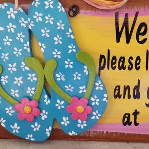 Flip Flop Hand Painted Wooden Sign Drama - Etsy