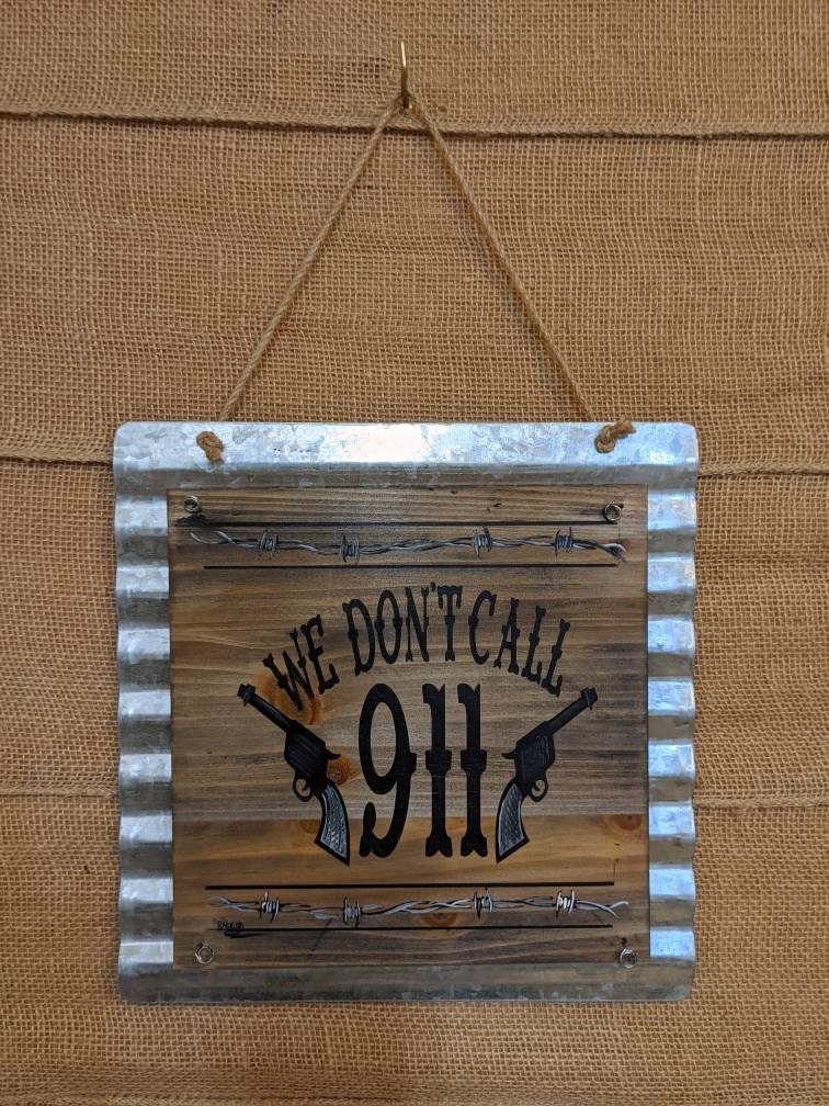 1 Pieza Letrero Metal "no Llamamos 911" (8x12 Pulgadas/20x30