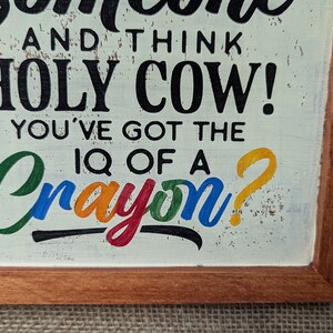 Wooden Framed Crayon Sign - Etsy