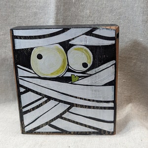 Hand painted wooden block Mummy, I want my mummy