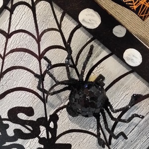 Spider web itsy bitsy hand painted wooden sign image 2