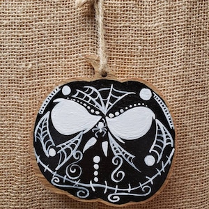 Pumpkin jack O Lantern wooden hanger small, jack 2 sugar skull