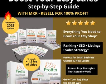 How to Sell on Etsy MRR — Etsy Shop Video Guide, Ranking Search Etsy, Product-Based Seller Handbook