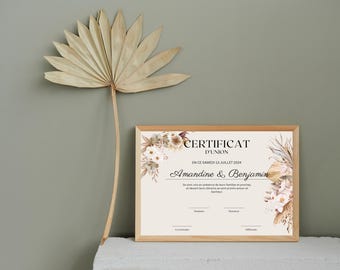 Certificat d'union