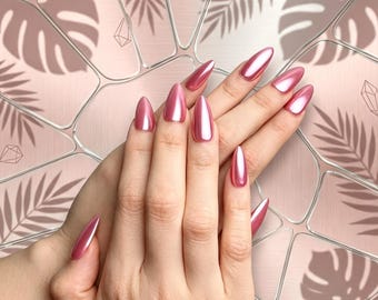 Soft Y2K Nails | Glazed Donut | Rosewood Shimmer | Minimalist Clean Elegant Silk Glaze Nails