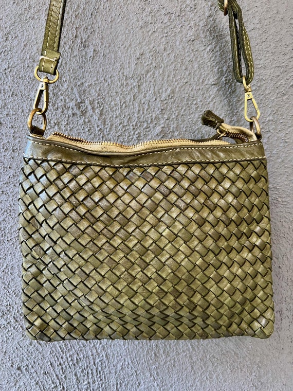 Olive Green Crossbody Leather Bag. Small Leather Purse. - Etsy display picture 1