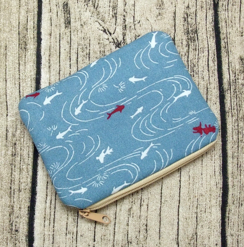 padded Fish in the pond ZS-238 Zipper pouch coin purse card bag