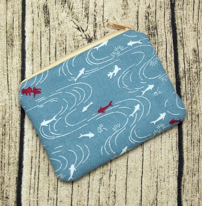 padded Fish in the pond ZS-238 Zipper pouch coin purse card bag