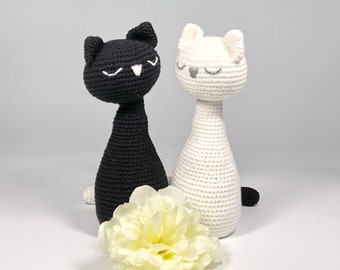 Crochet animal, knitted animals, knit animals, Amigurumi, cute cat decor - Cat lover