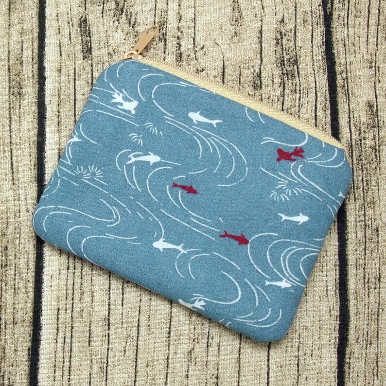 padded Fish in the pond ZS-238 Zipper pouch coin purse card bag