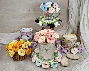 Flower coaster, crochet flower coaster, flower coaster pot, housewarming gift, cup coaster, home decor