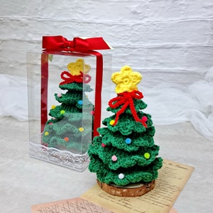 Gehaakt kerstboomornament, handgemaakte kerstboom, cadeau, kerstcadeau - kerstgroen