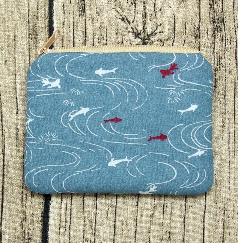 padded Fish in the pond ZS-238 Zipper pouch coin purse card bag