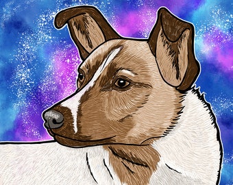 Laika | Soviet Space Dog art digital download