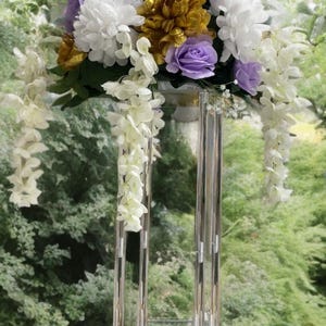 Silk Rose Centerpiece Floral Arrangement Wedding Decor Realistic Flowers Sets of 6,10, and 12 Long Lasting and Reusable