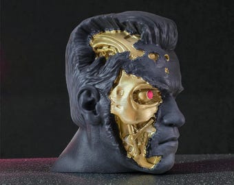 Terminator Headphone Stand | Hand-Painted T-800 Glasses Holder