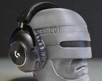 RoboCop Headphone Stand | Hand Painted Cyberpunk Desk Accessory