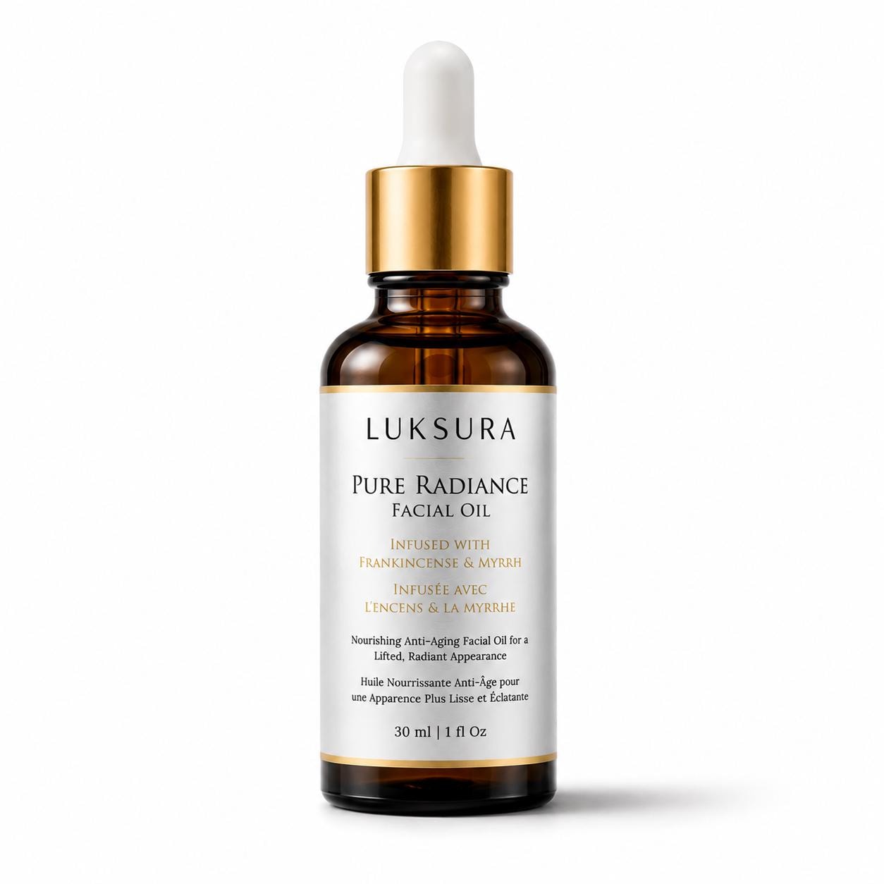Pure Radiance Facial Oil Age-Defying Botanical Face Oil Gua Sha and Facial Massage Oil Frankincense & Myrrh 30 ml/1 oz