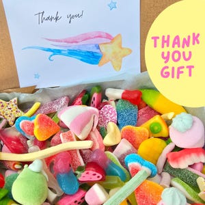 Regalo de agradecimiento / Caja de regalo de agradecimiento dulce / Regalo para elegir y mezclar / Buena suerte / Felicitaciones / Nuevo bebé / Nuevo trabajo / Dulces para buzón