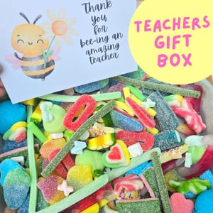 Caja de regalo con dulces gomitas "Thank You Teacher" (Gracias Maestro) - Regalo para el maestro / Mezcla de gomitas