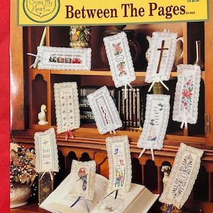 Cross My Heart Between the Pages CSB-73 Cross Stitch Pattern Retired bookmark charts