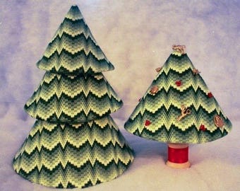 Bargello Trees Needlepoint Pattern Christmas Pine trees Needle&#39;s Notion