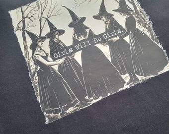 Mädchen werden Mädchen bedrucktes T-Shirt