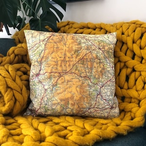 Dartmoor Map Kissen, Vatertagsgeschenk