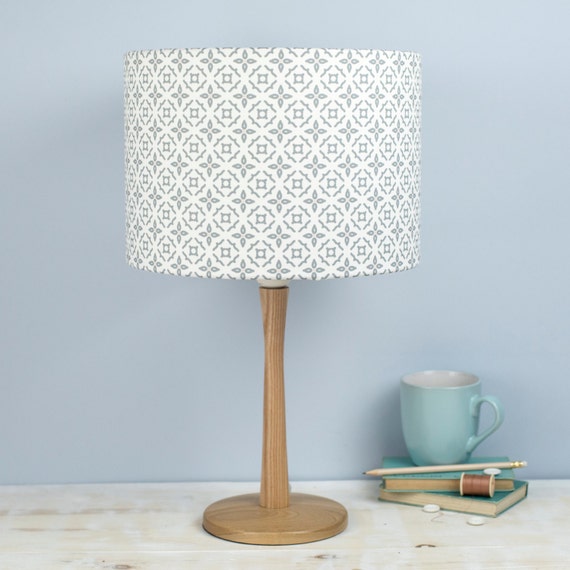 Meryam Lampshade, geometric moorish tiling pattern, grey design on a white background, made in Uk, free UK postage, ceiling light, Meryam Lampshade, geometric moorish tiling pattern, grey design on a white background, made in Uk, free UK postage, ceiling light,