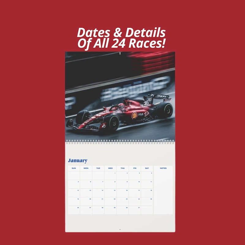 F1 Calendar 2025 Tracks Etsy