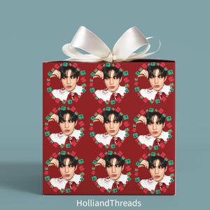 Foglio di carta da regalo Hyunjin Stray Kids, carta da regalo per le feste di Natale, regalo di compleanno, fan del Kpop, confezione regalo, forniture per scrapbooking