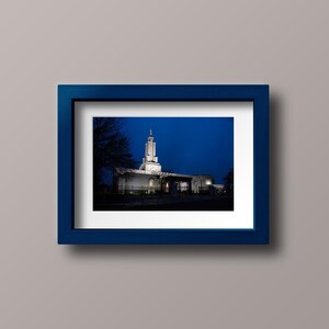 Lubbock Texas Temple - Christmas Night - Digital Download - LDS Art - Angel Moroni - Temple Print - Church of Jesus Christ - Wall Decor