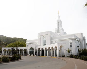 Foto del Templo de Bountiful, Utah: Arte mural SUD, decoración moderna para el hogar (descarga digital)