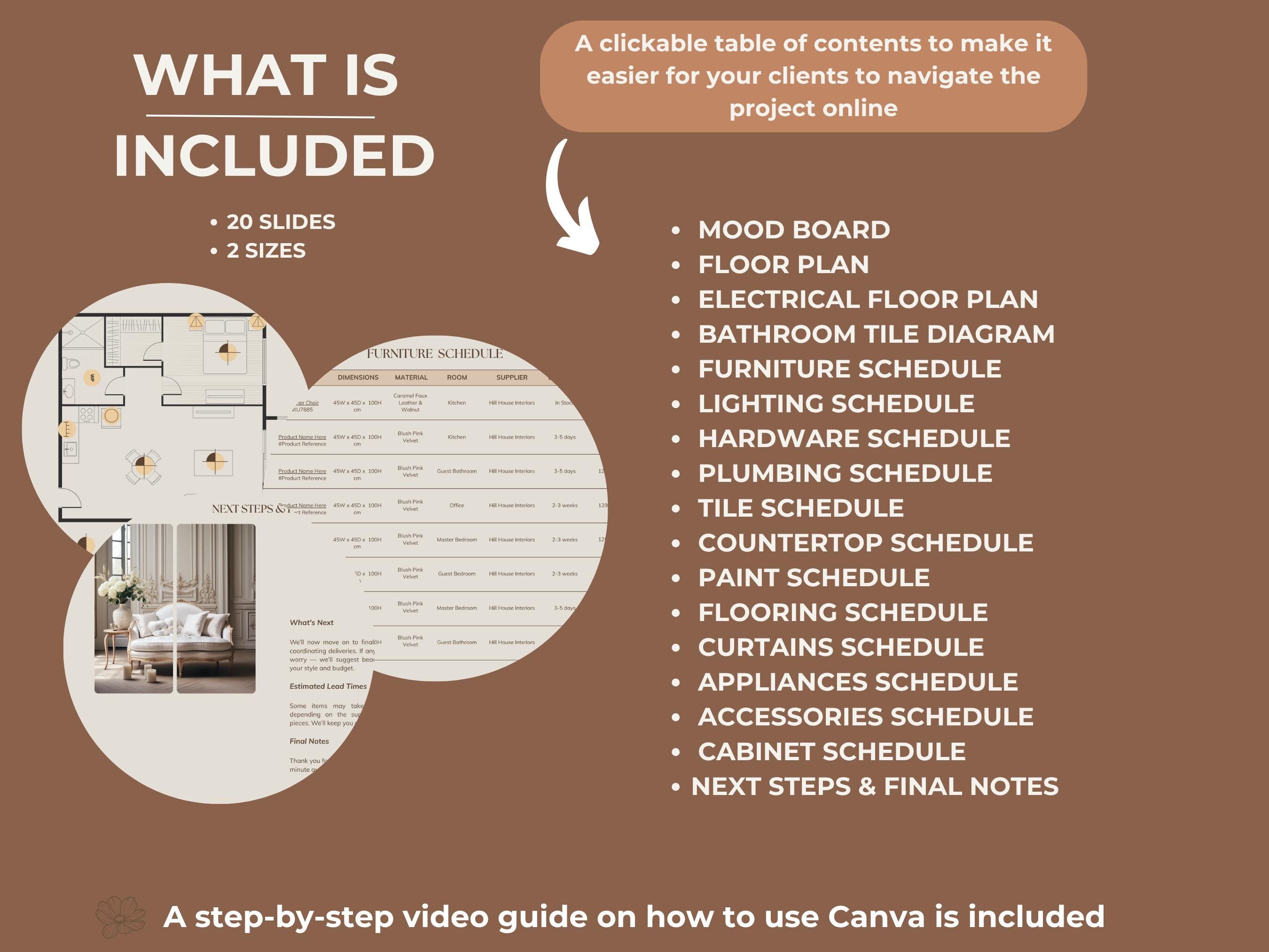 Interior Design FF&E Schedule Template | Furniture, Finishes and ...