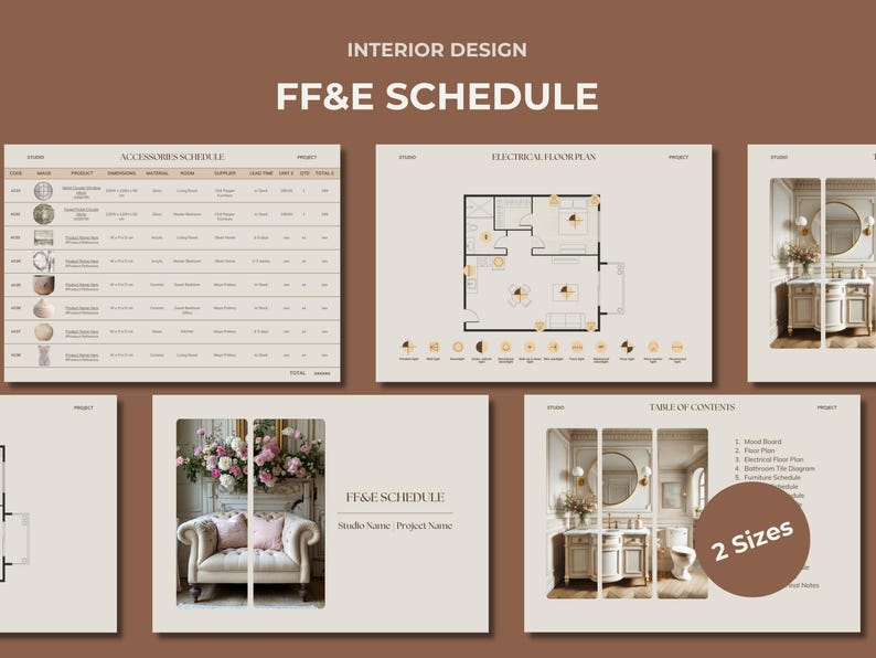 Interior Design FF&E Schedule Template | Furniture, Finishes and ...