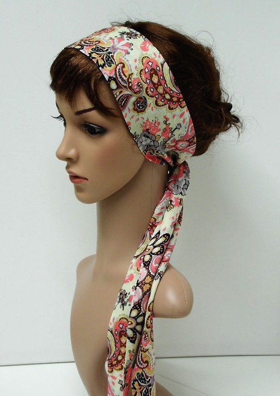Summer Headband Long Hair Scarf Non Slip Hair Tie Hair Etsy