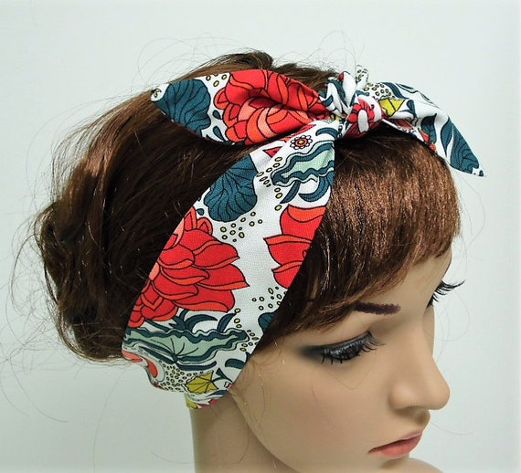 Pin Up Headband Non Slip Hair Scarf Tie Up Headband Etsy