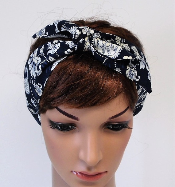 Pin Up Headscarf Bandanna Hair Scarf Stretchy Hair Tie Tie Up Headband